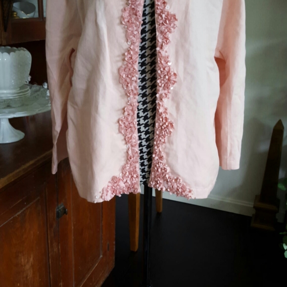 Ruby Rd. Linen Blend Blazer Size 16 - Picture 4 of 8